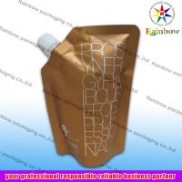 China side spout pouch packaging for drink, bottom gusset bag for sale