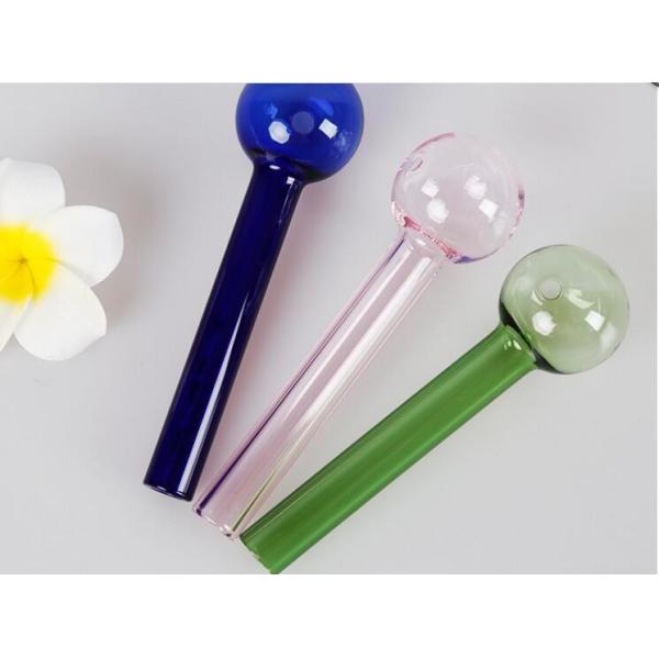 hand blow glass oil burner straight