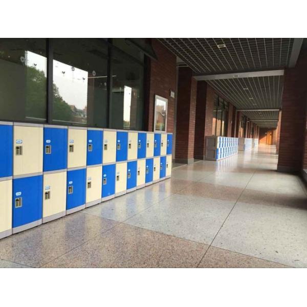 Beige Waterproof Outdoor Lockers , School Gym Lockers With Combination Lock