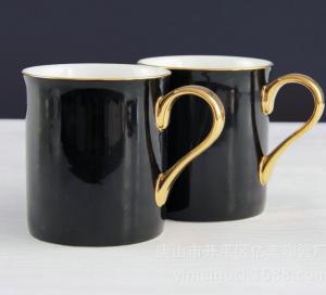  certifiction SGS/CE 3930 bone china coffe mug with gilt golden handle custom printed ceramic mugs ash more than 45% Manufactures
