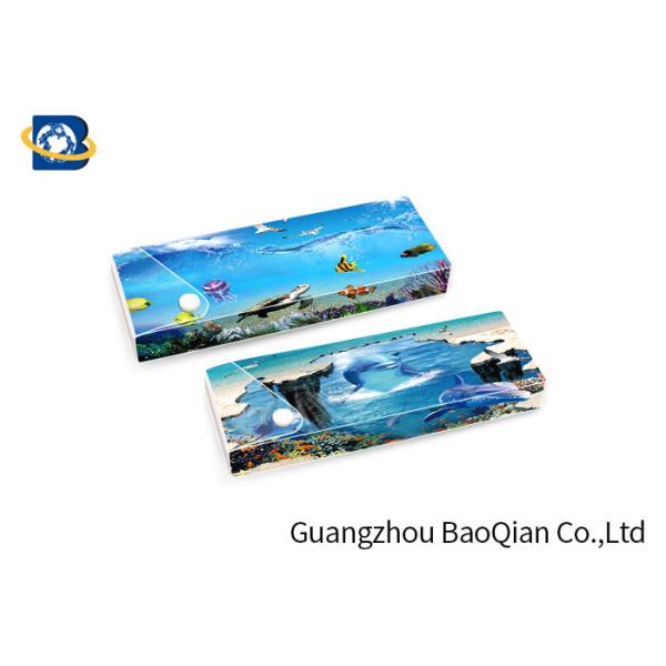 Customized PET 3D Lenticular Ruler Stationery , Lenticular Printing Service
