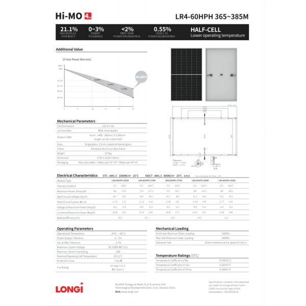 Home Use Longi Solar Panel Mono Crystalline Solar Panels With Long Warranty Years