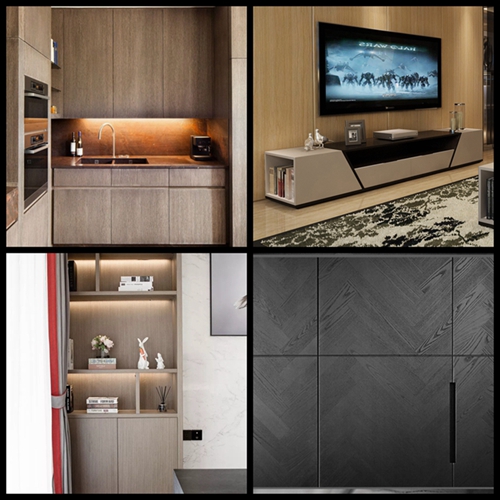 Fancy Plywood OAK Veneer Board Customized For Wardrobes Usage