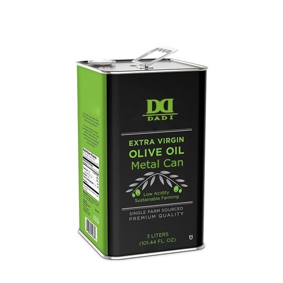 DADI 3 Liter Food Oil Can 5 Liter Olive Oil Tin Can CMYK Offset Printing with Logo Design