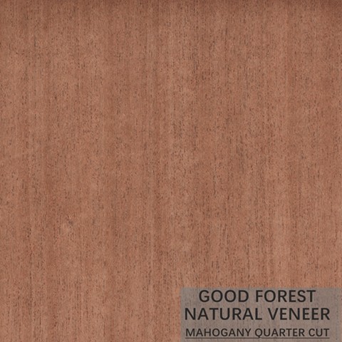 Hardly Mahogany Natural Wood Veneer Customized Crown Cut Grain