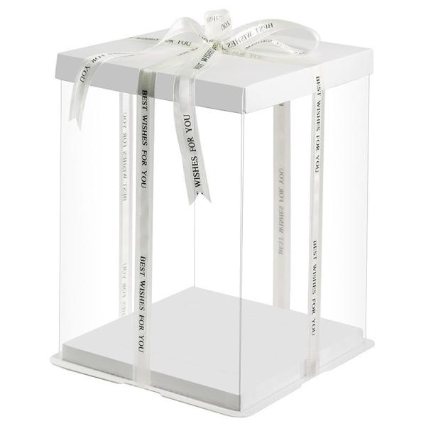 C2S Clear Plastic Gift Boxes Custom Eco Friendly Packaging For Cake