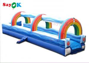  Bouncy Castle Rainbow Inflatable Water Slide PVC Water Slide For Sale Manufactures