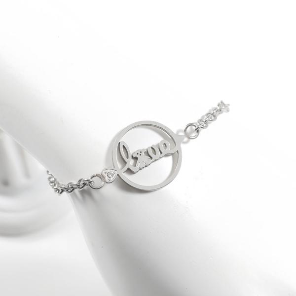 Fashion Silver Plated Stainless Steel Bangle Bracelet For Ladies
