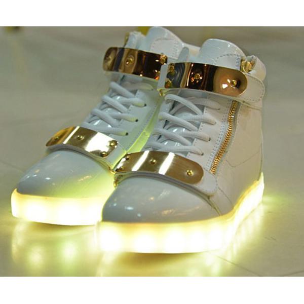 Breathable Blue LED Light up Sneakers Led Fashion Shoes Wear - Resistant