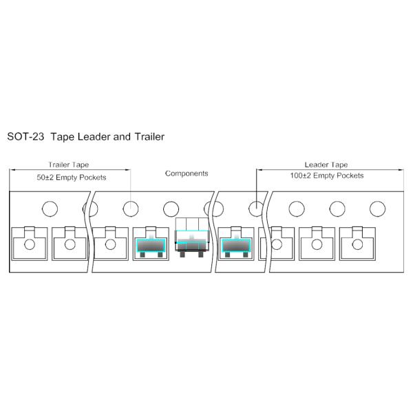 SOT-23 MMBTA44 NPN Silicon Power Transistor Collector Current 600 MA