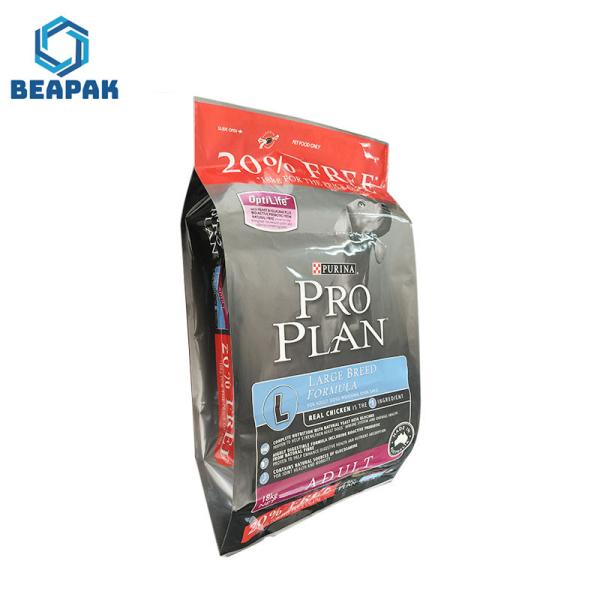 Square Flat Bottom Pet Glossy Puppy Food Pouches