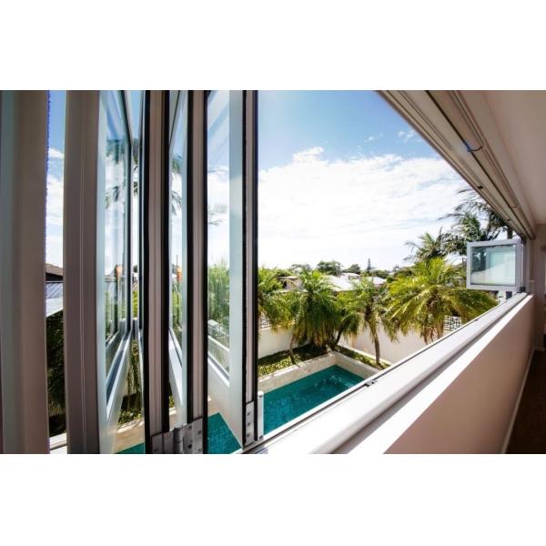 Security Aluminum Bifold Windows Silicone Sealant For Home Decor