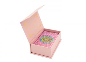  Pink Color 400gsm Tarot Playing Cards With Gold Foiled Stamping Box And Booklet Manufactures