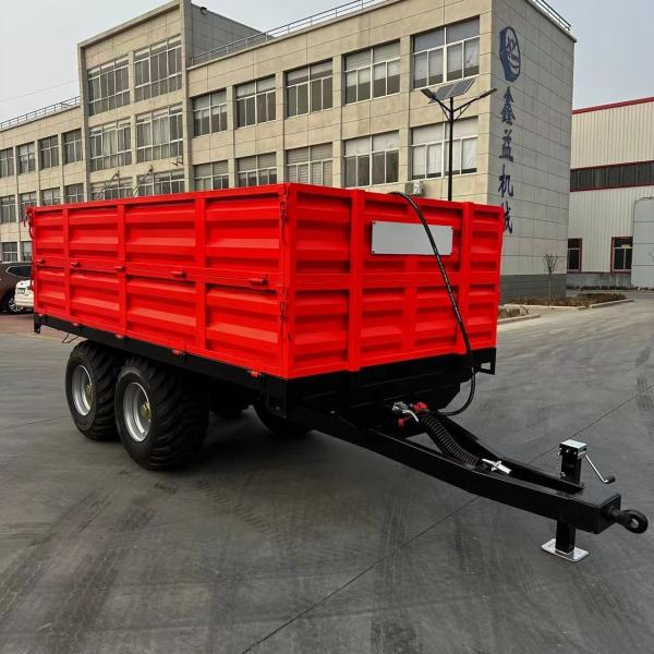 Double Axle Farm Trailer Tractor Tow Behind Dump Custom Size Available