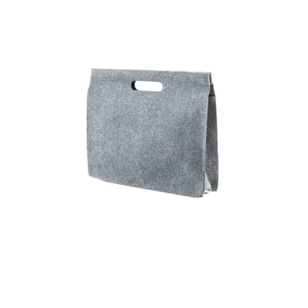 Solid Color Felt Briefcase 41*33 Cm Button Design For Men EN71 Certificate