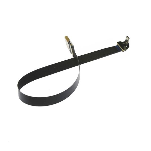 FFC Male To Micro USB Flat Ribbon Cable 90 Degree Fpv Flat Slim Thin