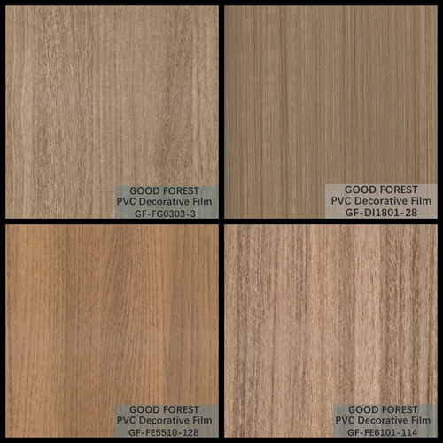 Flowability PVC Decorative Film Scratch Resistance Wooden Grain
