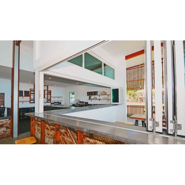 Double Glazed Aluminum Bifold Windows Customized Width High Security