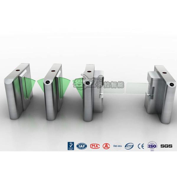 Stylish Clear Bi - Directional Turnstile Access Control With Swing Panel
