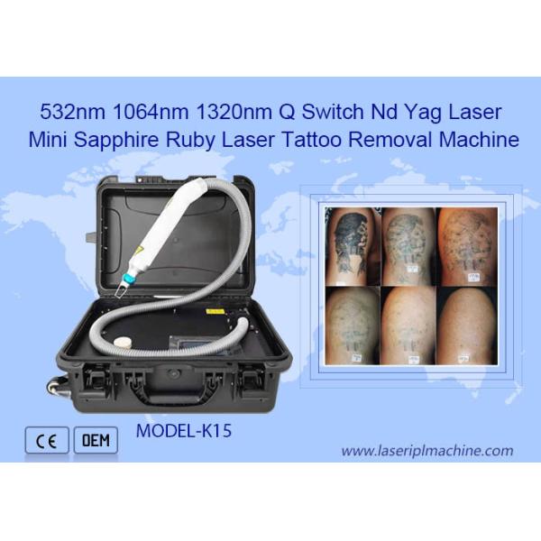 532nm 1064nm 1320nm Q Switch Nd Yag Mini Sapphire Ruby Laser Tattoo Removal Machine