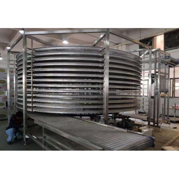 304 Stainless Steel 10 Minute Retention Continuous Spiral Cooler