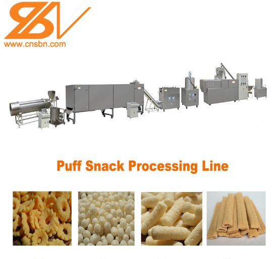 High Efficiency Corn Puff Making Machine Puffed Soybean Snack Machine Processing Line