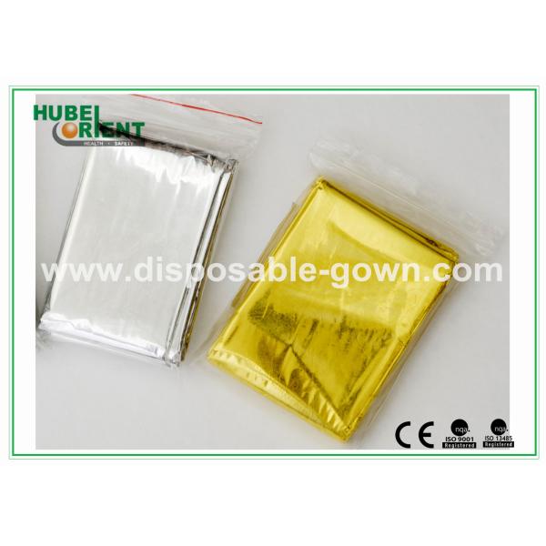 Customized Silver Emergency Thermal Blanket / Waterproof Emergency Foil Blanket