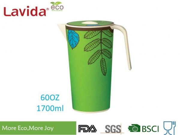 Quality Food Safe Shatter Proof Eco Plastic Juice Jug Pitcher With Decal Unbreakable for sale