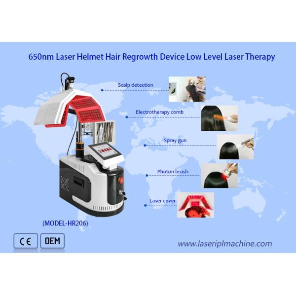 650 Nm Diode Laser Hair Growth Machine Low Level Hair Therapy Analyser