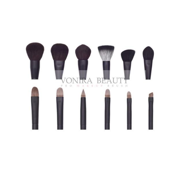 12Pcs Private Label Makeup Brushes Set Synthetic Cosmetic Brushes Wood Handle