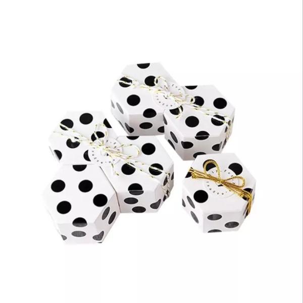 Single Hexagonal 157g Chocolate Paper Box For Small Packaging