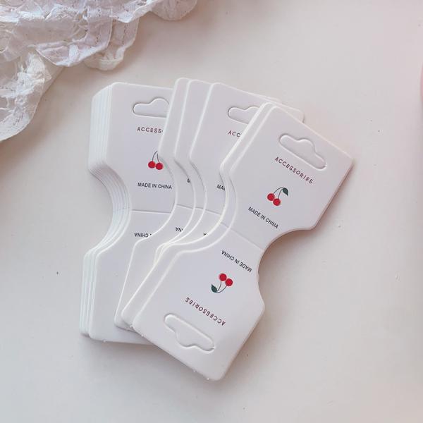 Cherry Hair Tie Display Cards 100pcs High Quality Paperboard