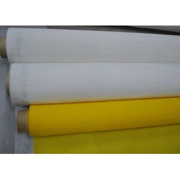 Yellow Polyester Mesh Fabric Silk Screen Tshirt Printing High Density , 91 Micron