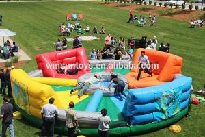  Customized Size Inflatable Carnival Games Interactive Hippo Ball Games Manufactures