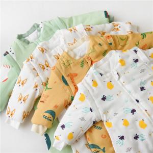  Double Way Zipper Organic Baby Pajamas Removable Sleeves Design Wearable Sleeping Wrap Manufactures