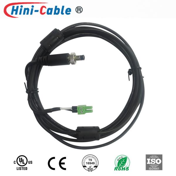 DC5525 Industrial Power Cords & Extension Cords 2-Core Power Connection Harness with Anti-Interference Magnetic Ring Two