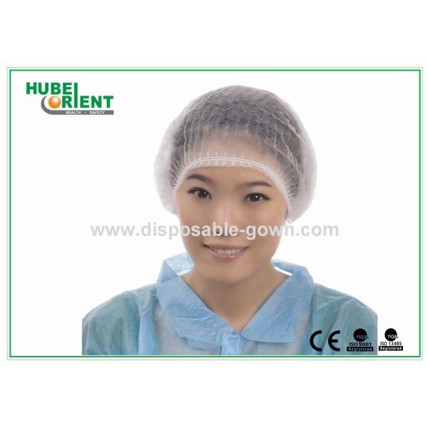 White / Green PP Disposable Mob Caps Soft Disposable Surgeon Caps