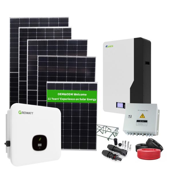 Residential Use Hybrid Inverter 6KW Solar Power System With Lifepo4 Battery Cell  Solar Panel for Electricity at Home