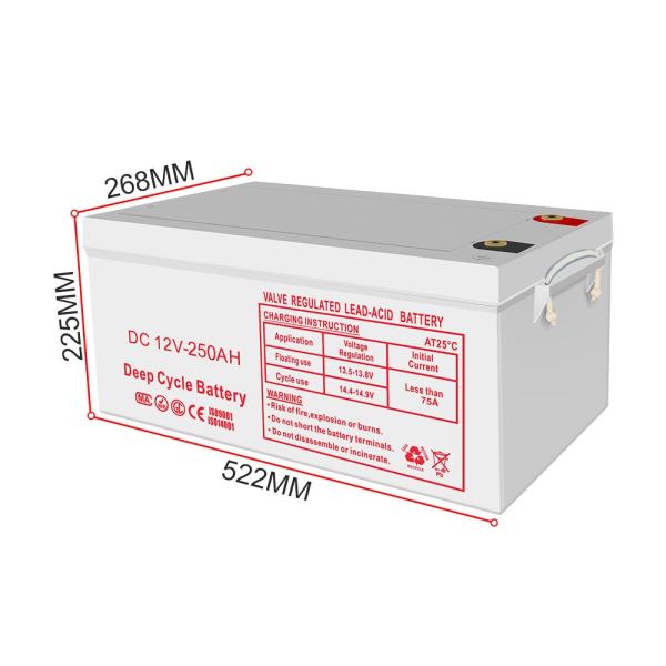 12V 250AH Deep Cycle Solar Battery , Fusion Deep Cycle Battery