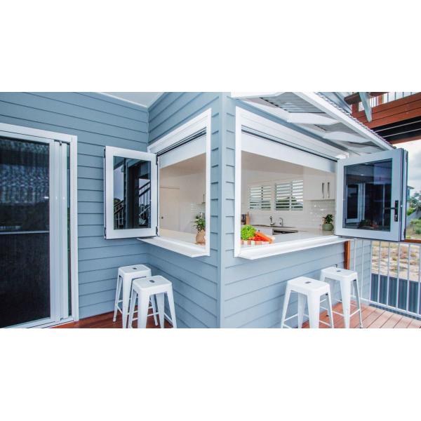 Security Aluminum Bifold Windows Powder Coated High / Width Customized