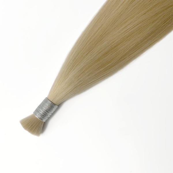 100% Remy Unprocessed Virgin Indian Hair Bulk Products Blond Natural Straight Russian