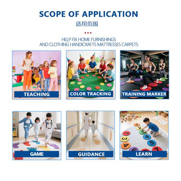 Irregular Shaped Adhesive Hook And Loop Children Positioning Marking Hook And Loop Stickers Stickers