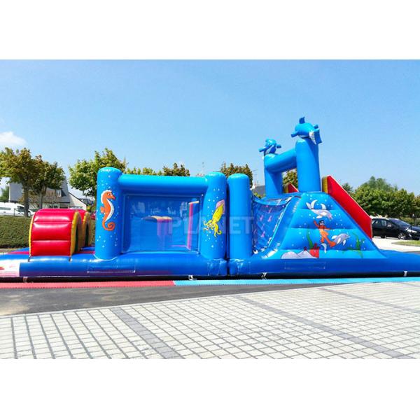 14 M Long Inflatable Tunnel Outdoor Obstacle Course Equipment Electric Blower