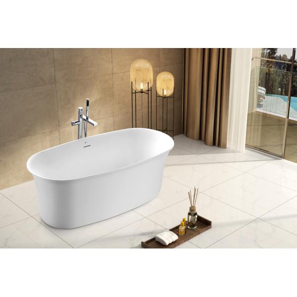 White Acrylic Free Standing Bathtub SP1835 Yellowing Resistant High Gloss