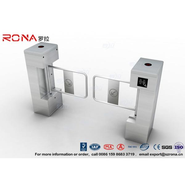 AC 220V IC ID Swing Barrier Gate Swing Flap Barrier Gate 600mm Access Control For Magnetic Turnstile
