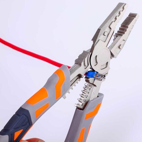 Precise Multifunction Pliers Cutting Edges 62 HRC 224mm Universal Wire Stripping Tool
