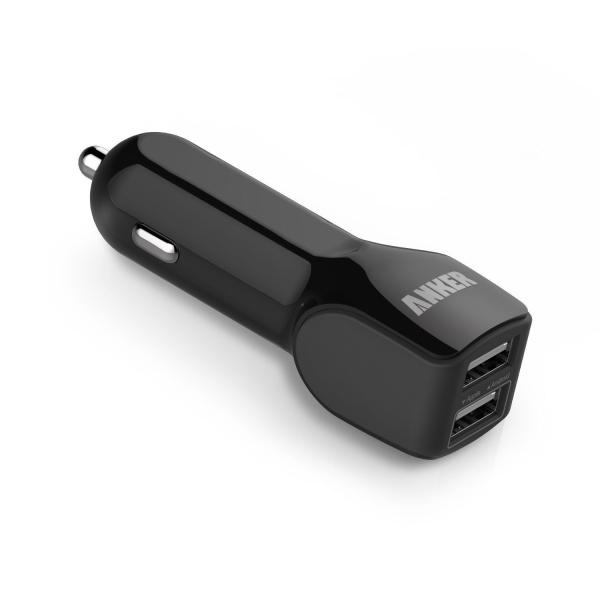 Anker USB 4.8A2.4W Dual Port Car Charger Simultaneous full-speed charging Black