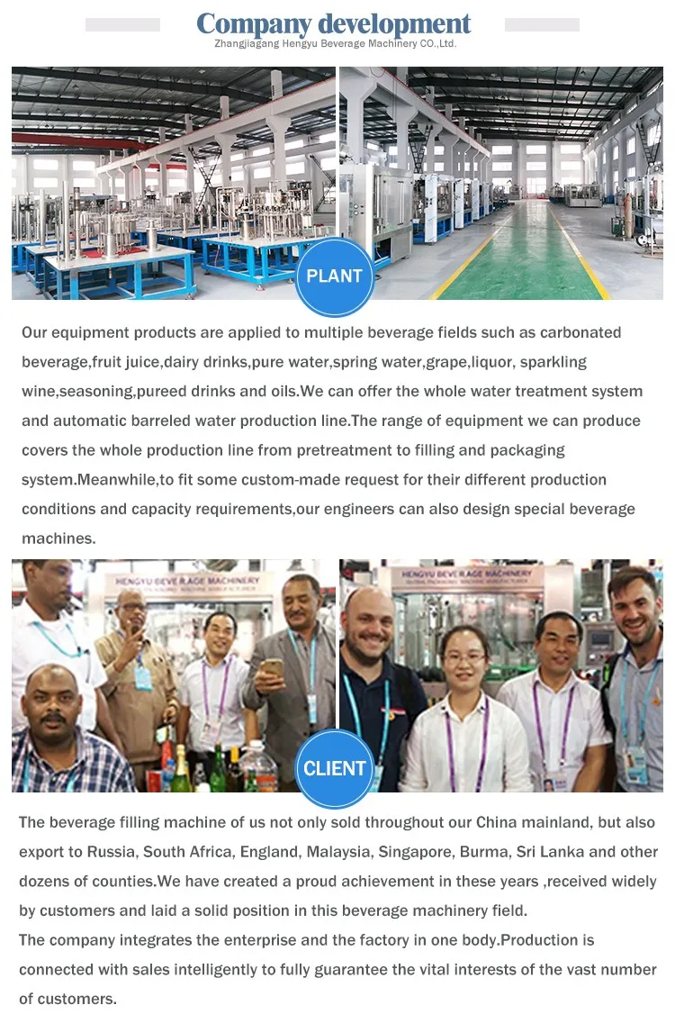 Glass Bottle Washing Filling Machine / Corking / Ligating /capsuler Machinery Factory Supply Champagne Machinery & Hardware Food