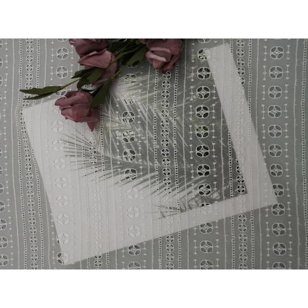 100 Yards Silk Embroidered Eyelet Fabric