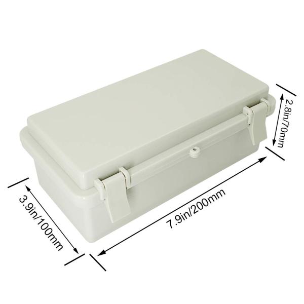20*10*7cm IP67 Buckle Weatherproof Enclosure Hinged